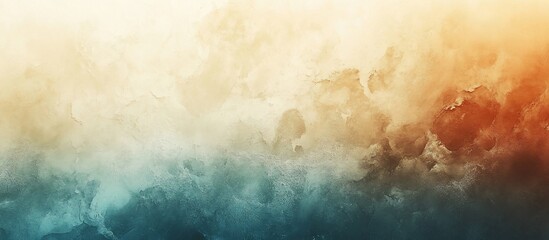 Fototapeta premium Abstract Watercolor Landscape: A Serene Blend of Warm and Cool Tones