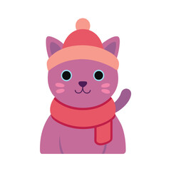 Fototapeta premium cartoon cat vector with white background