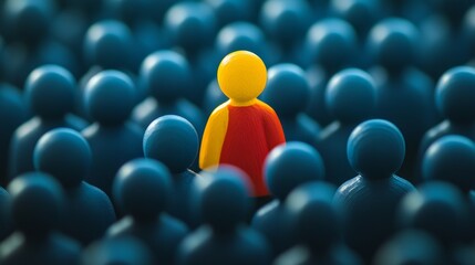 Unique Individual Stands Out From the Crowd