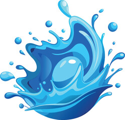 Creative Water Splash vector illustration