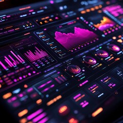 Digital Dashboard Design for SEO Optimization and Web Analytics in Modern Flat Style