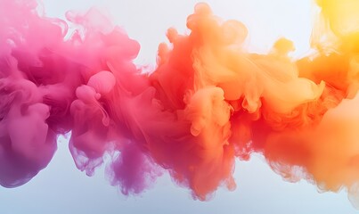 Fototapeta premium Abstract colorful ink swirling in water.