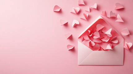 Valentine’s Day greeting card background template with heart shape