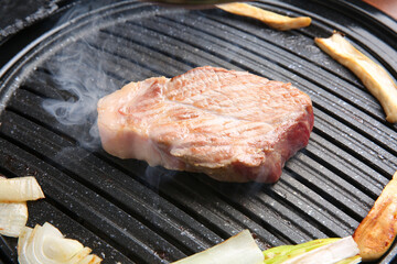 Korean-style BBQ grill with 