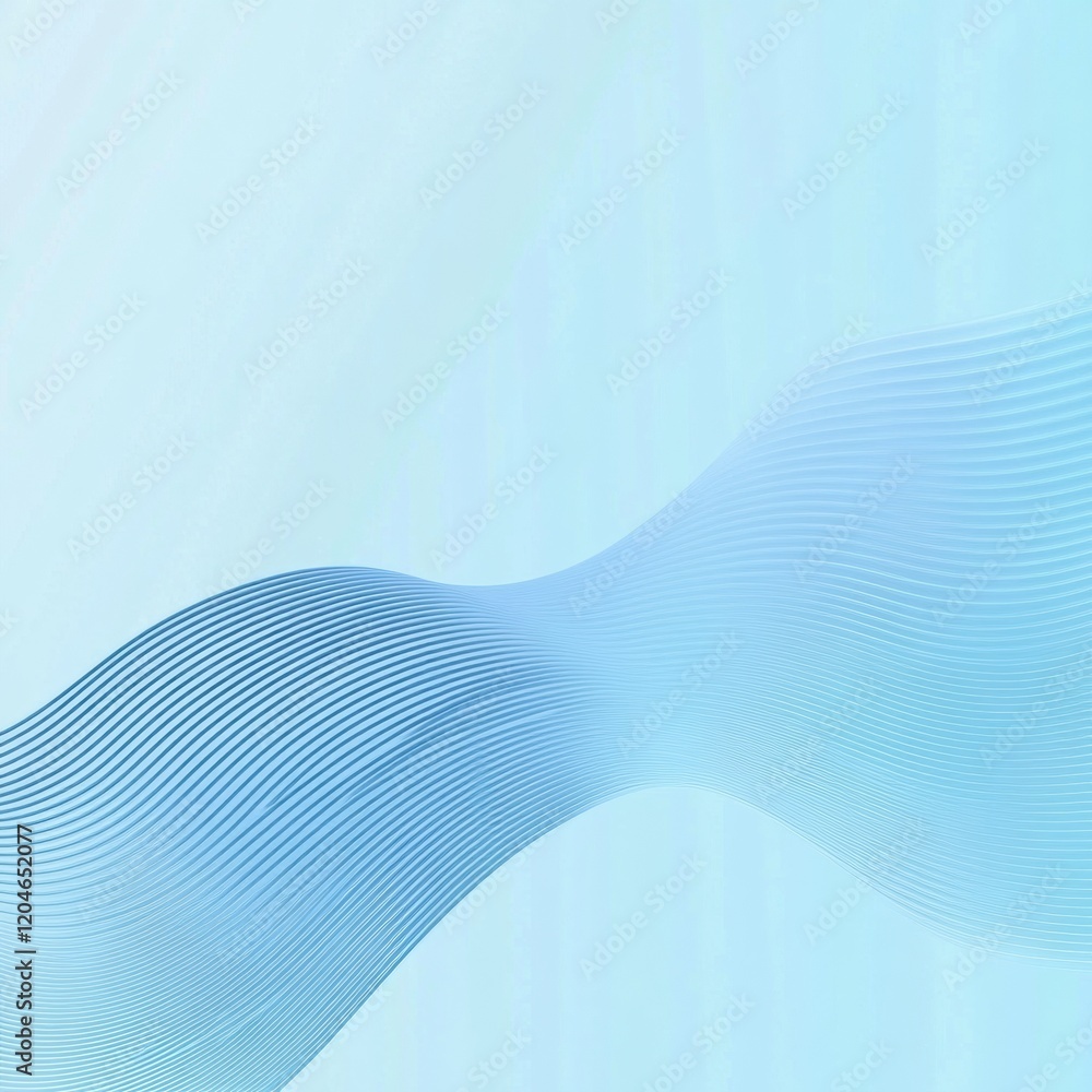 Aufkleber soft blue wavy lines create a serene background suitable for creative projects and digital designs. 