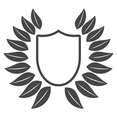 Badge with laurel outline vector