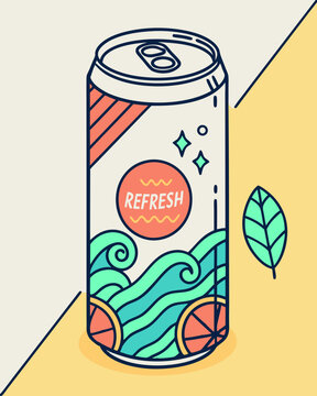 beverage can, customizable can, design template, editable can, vector illustration, soda can, aluminum can, customizable template, mockup can, drink container, bever can to design yourself vector file