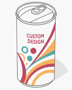 beverage can, customizable can, design template, editable can, vector illustration, soda can, aluminum can, customizable template, mockup can, drink container, bever can to design yourself vector file
