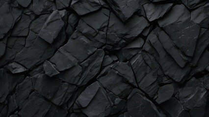Dark stone background showcasing a natural, cracked, and rugged mountain texture.