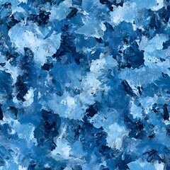 Obraz premium Digital camouflage background, vector seamless pattern, army blue, dark blue, and white color, with a blend of natural colors used for camouflage
