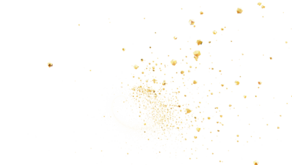 光り輝く金の粒子が飛び散る