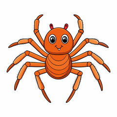 crab spider isolated on white background