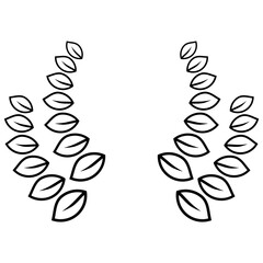 badge with laurel vector outline