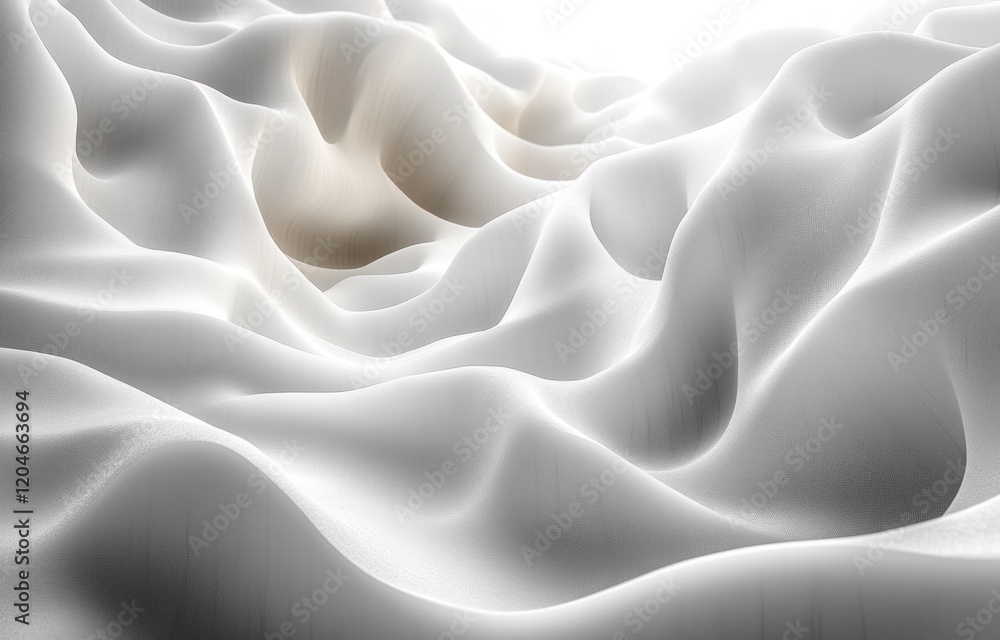 Aufkleber Minimalistic 3D Abstract Geometric Structure Wireframe Design Lighting Curves
