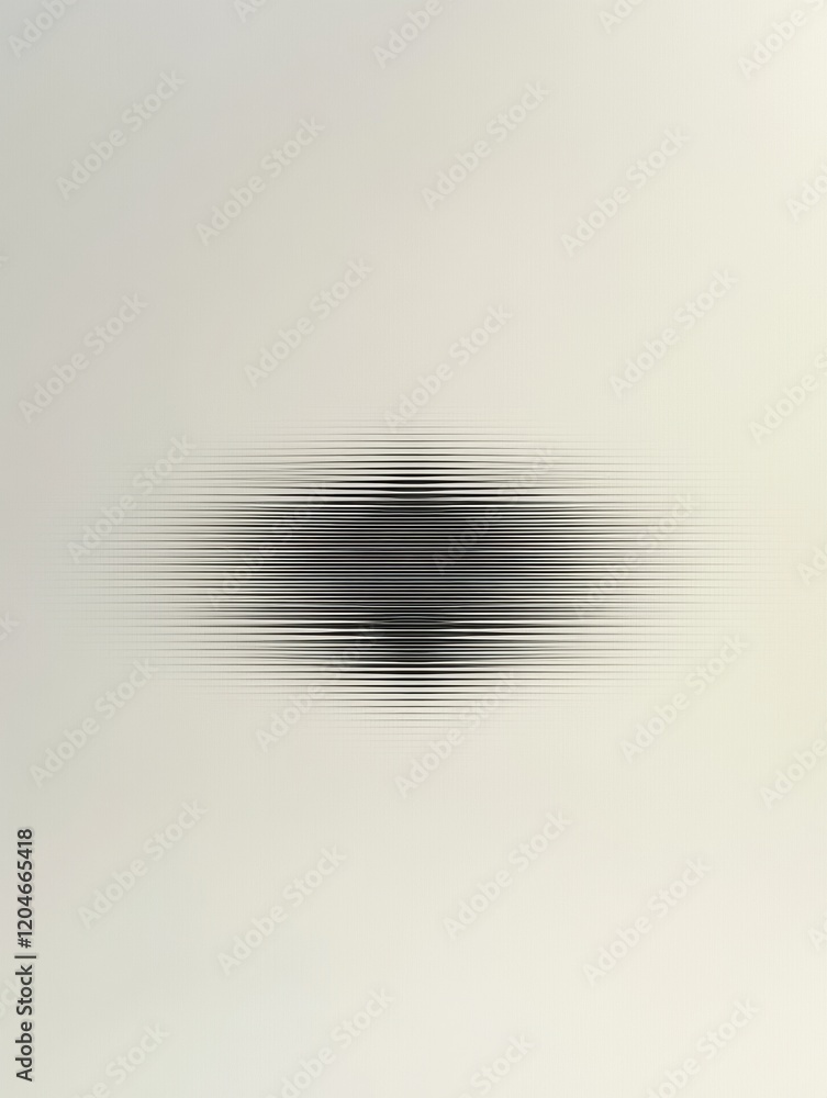 Poster abstract design featuring blurred horizontal lines over a soft neutral background creating a sense o