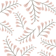 Aesthetic leaves background vector