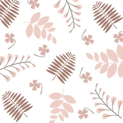 Aesthetic leaves background vector