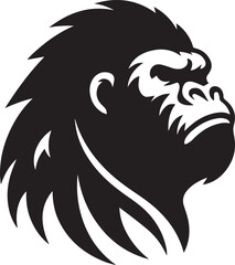 gorilla head silhouette