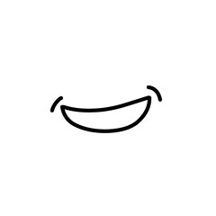 hand drawn smile cartoon mouth