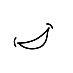 hand drawn smile cartoon mouth