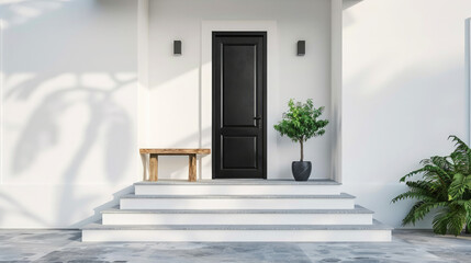 entrance to the hotel