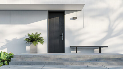 modern office building with trees