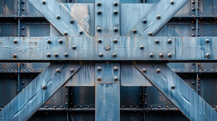 Steel Structure Rivets Industrial Metalwork Design