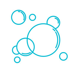 bubble sparkle. Water drop isolated vector illustration