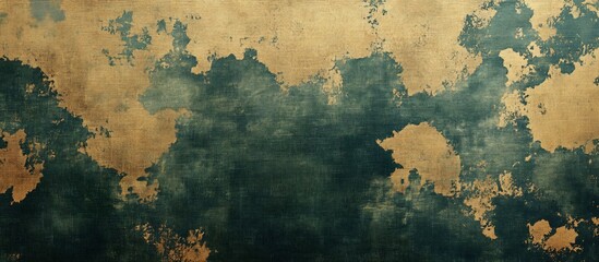 Abstract Gold and Teal Texture: A Vintage Artistic Backdrop