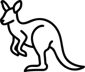 Obraz premium kangaroo outline icon