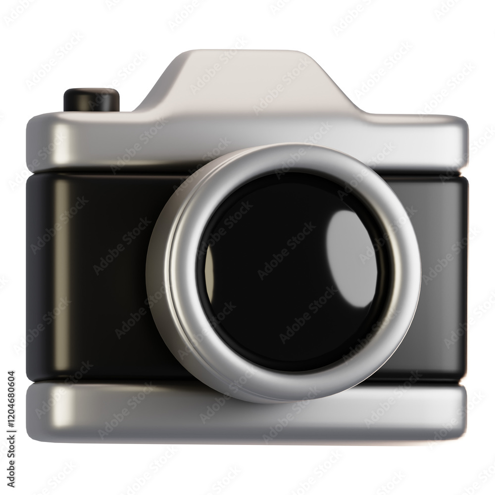 Poster 3d rendering general user interface icon concept. 3d render camera icon