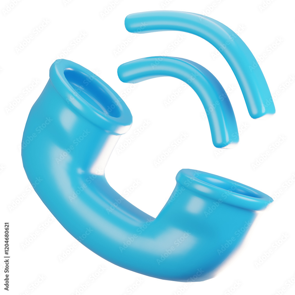 Poster 3d rendering general user interface icon concept. 3d render calling icon
