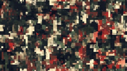 Digital camouflage background, army black, orange, red, chocolate, and light brown color, with a blend of natural colors used for camouflage