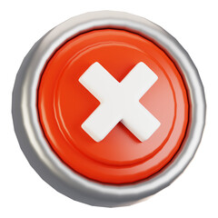 Obraz premium 3d rendering general user interface icon concept. 3d render denied icon