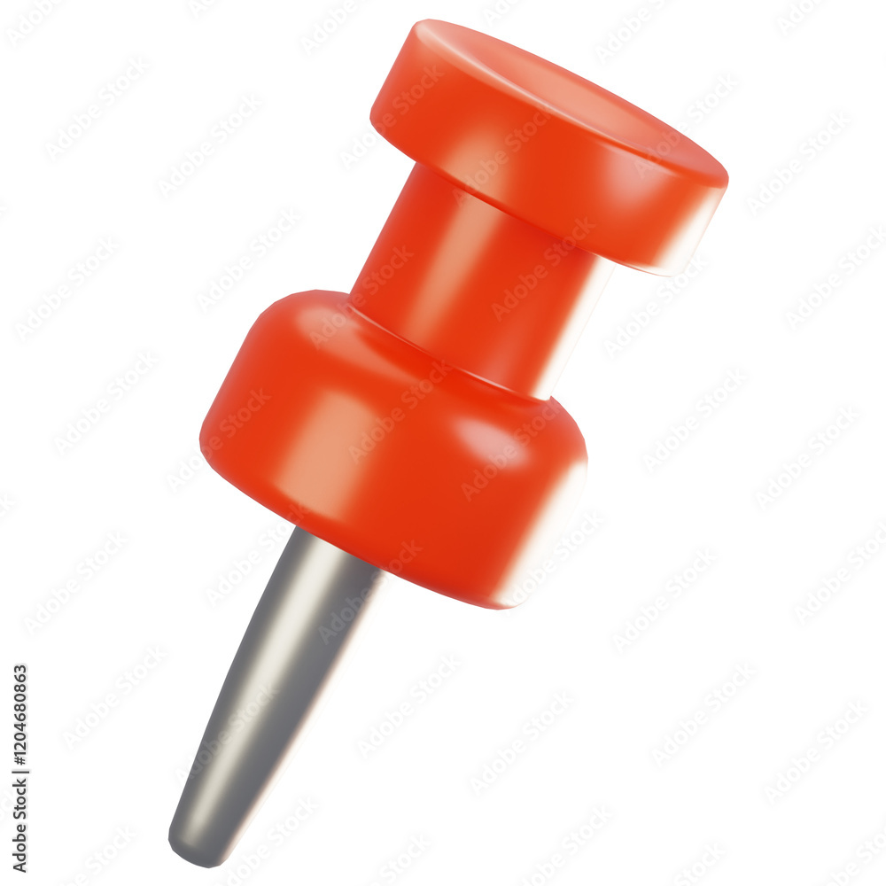 Poster 3d rendering general user interface icon concept. 3d render pin icon