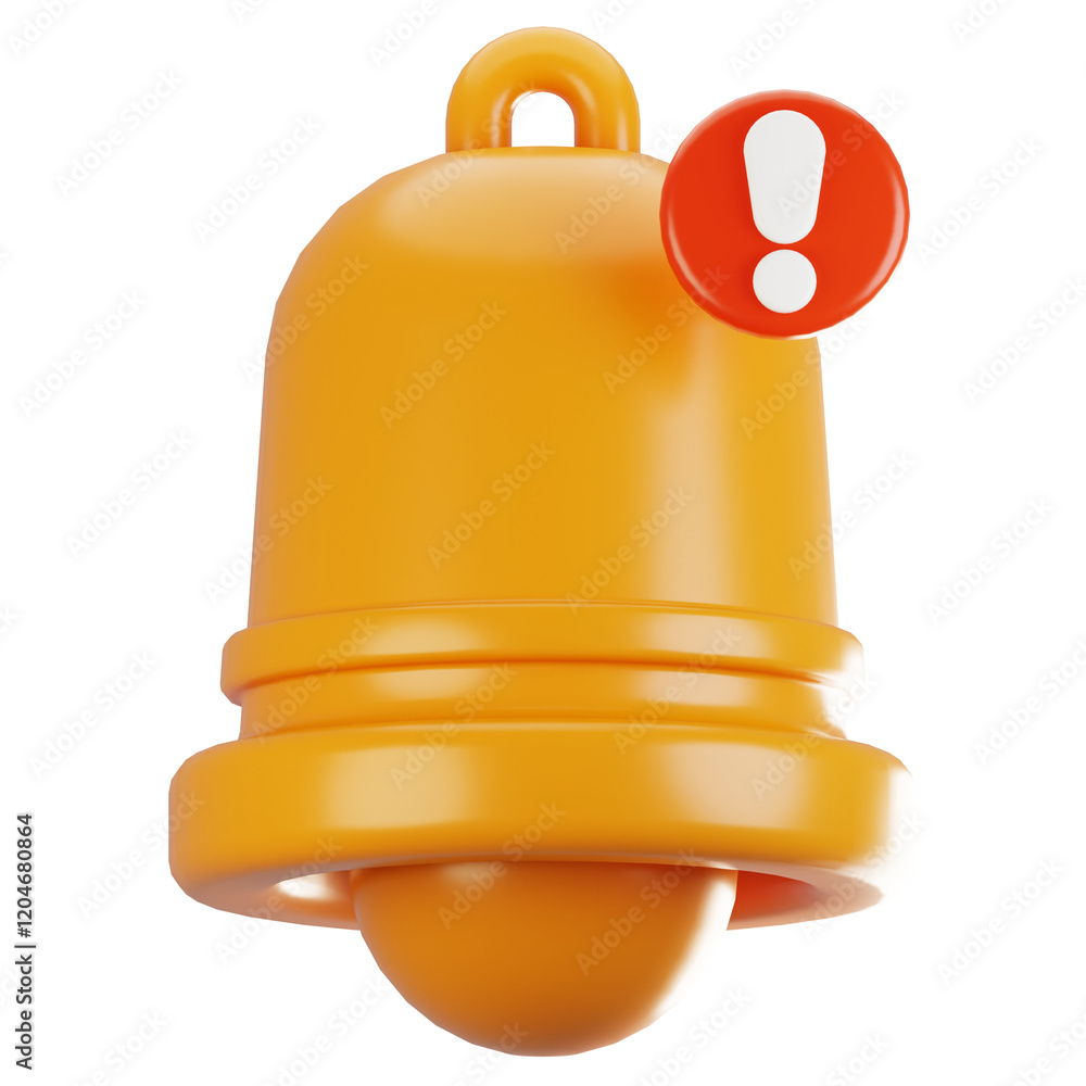 Poster 3d rendering general user interface icon concept. 3d render notification icon