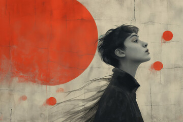 portrait of a woman with hair