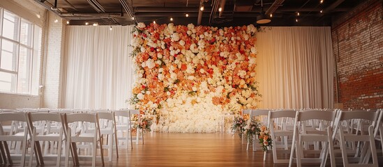 Stunning Floral Wedding Ceremony Setup © MUMTAZ