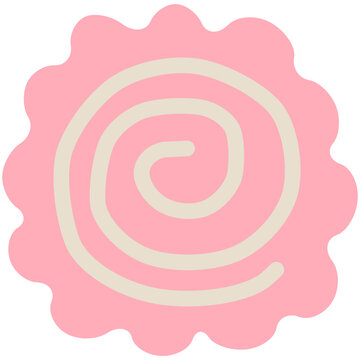 Cute narutomaki fish cake vector