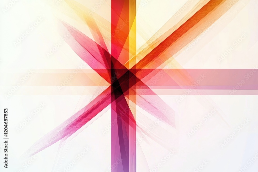 Poster Colorful abstract design featuring vibrant shapes and dynamic lines in a playful arrangement. Generative AI