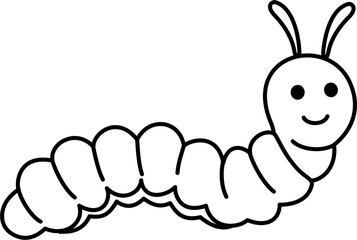 caterpillar cartoon doodle lineart