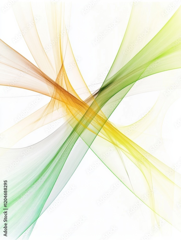 Fototapete bright waves of color blend seamlessly to create an artistic abstract design in shades of green and 