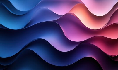 Modern Abstract Composition with Smooth Circular Shapes in Blue and Purple