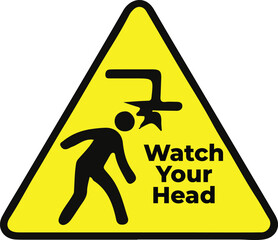 
Watch your head signs vector art and illustration
