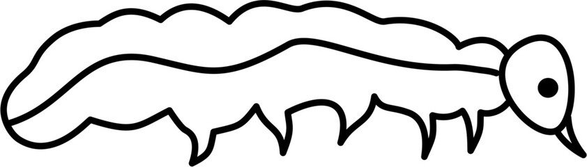 caterpillar cartoon doodle lineart