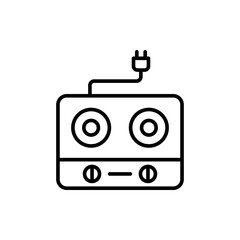 Electric Stove outline icons, accounting minimalist vector illustration ,simple transparent graphic element .Isolated on white background