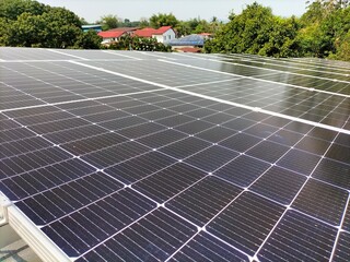 Installing solar panels on the roof to use as alternative energy for electricity use.
