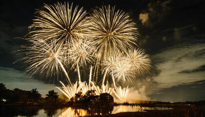  Vibrant Fireworks Exploding at the Night Sky 