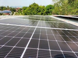 Installing solar panels on the roof to use as alternative energy for electricity use.