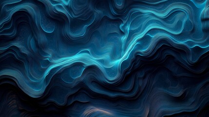 Obraz premium Deep Blue Light and Shadow